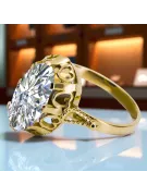 14K жълто злато Циркон Пръстен Винтидж vrc134y